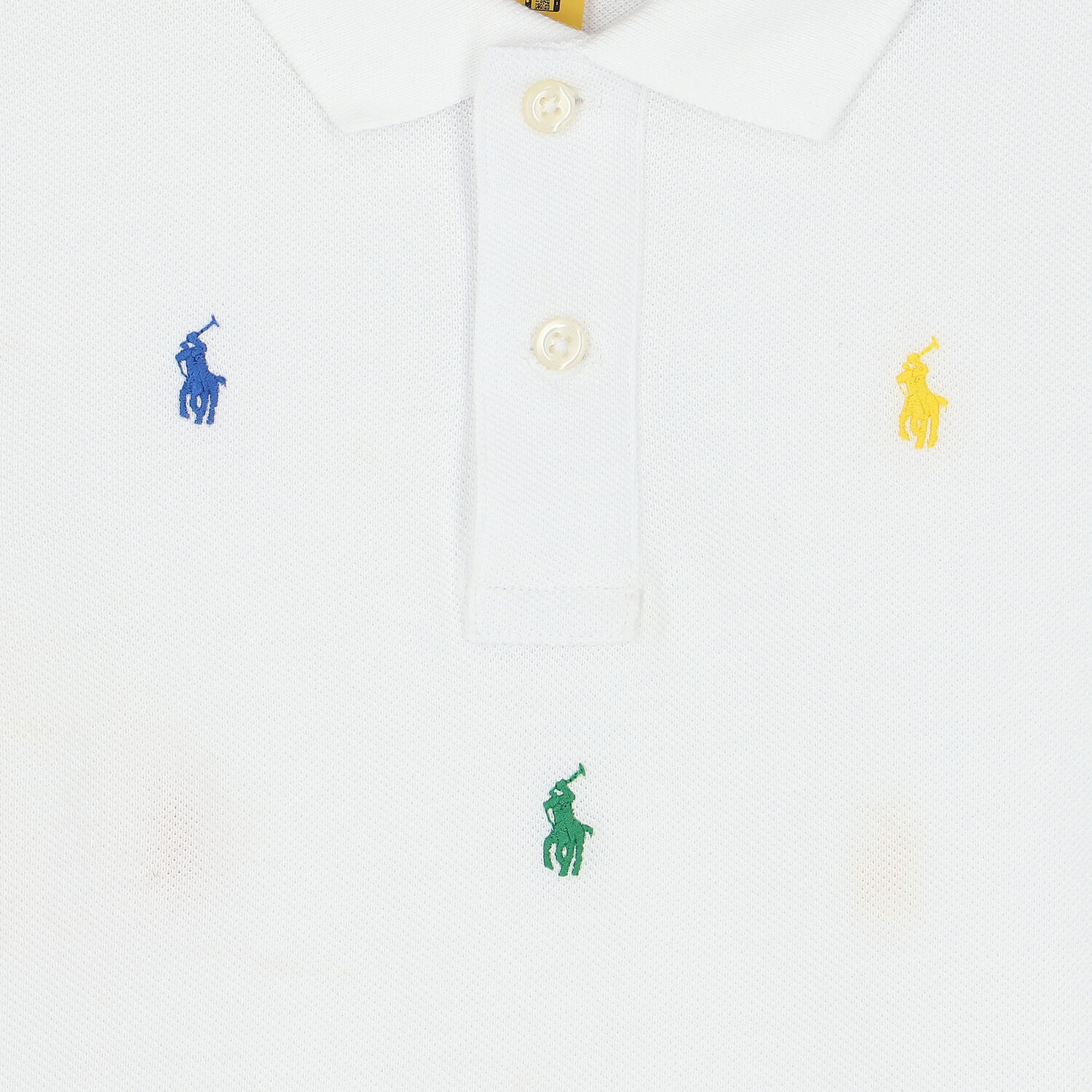 Boys White Logo Polo Shirt, 1, hi-res
