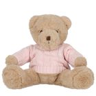 Girls Beige & Pink Teddy Bear Soft Toy ( 20cm ), 1, hi-res