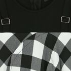 Girls Black & White Gingham Playsuit, 1, hi-res