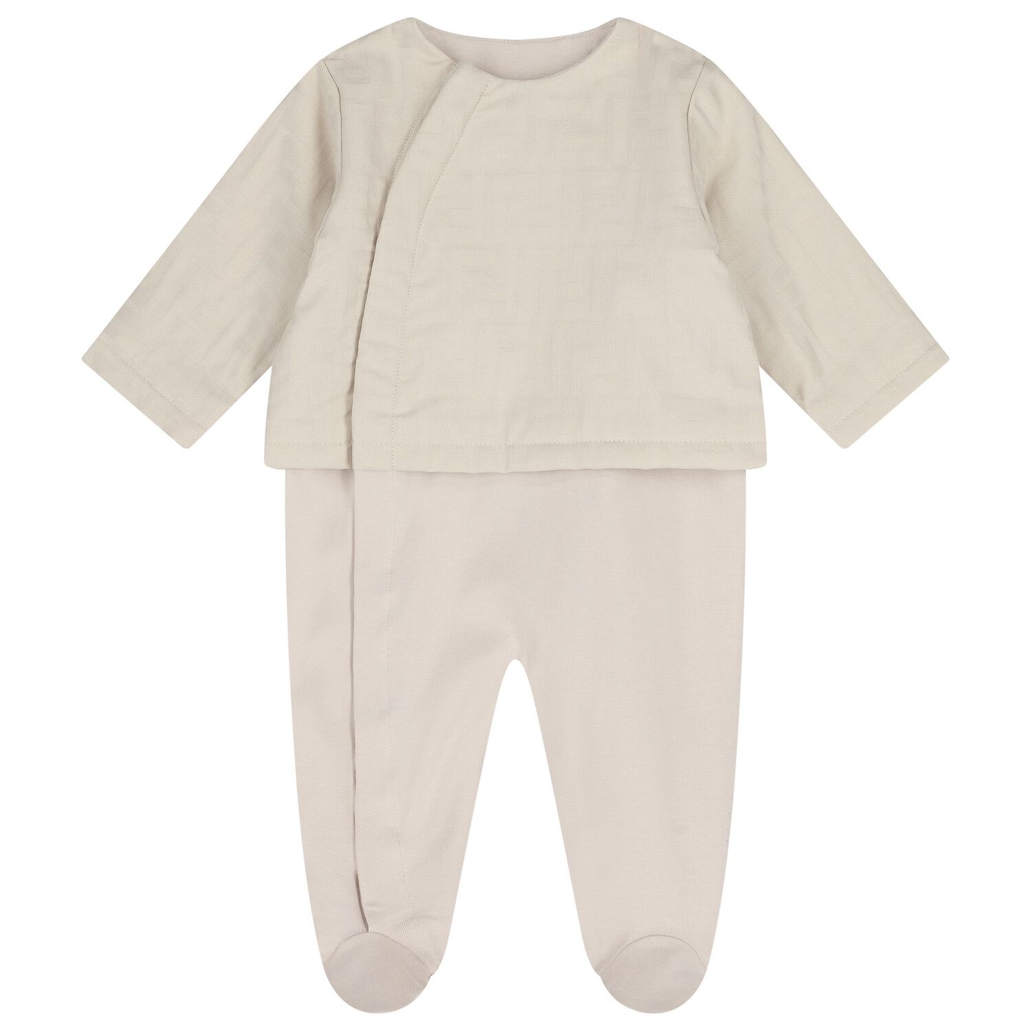 Beige Logo Babygrow Gift Set, 1, hi-res