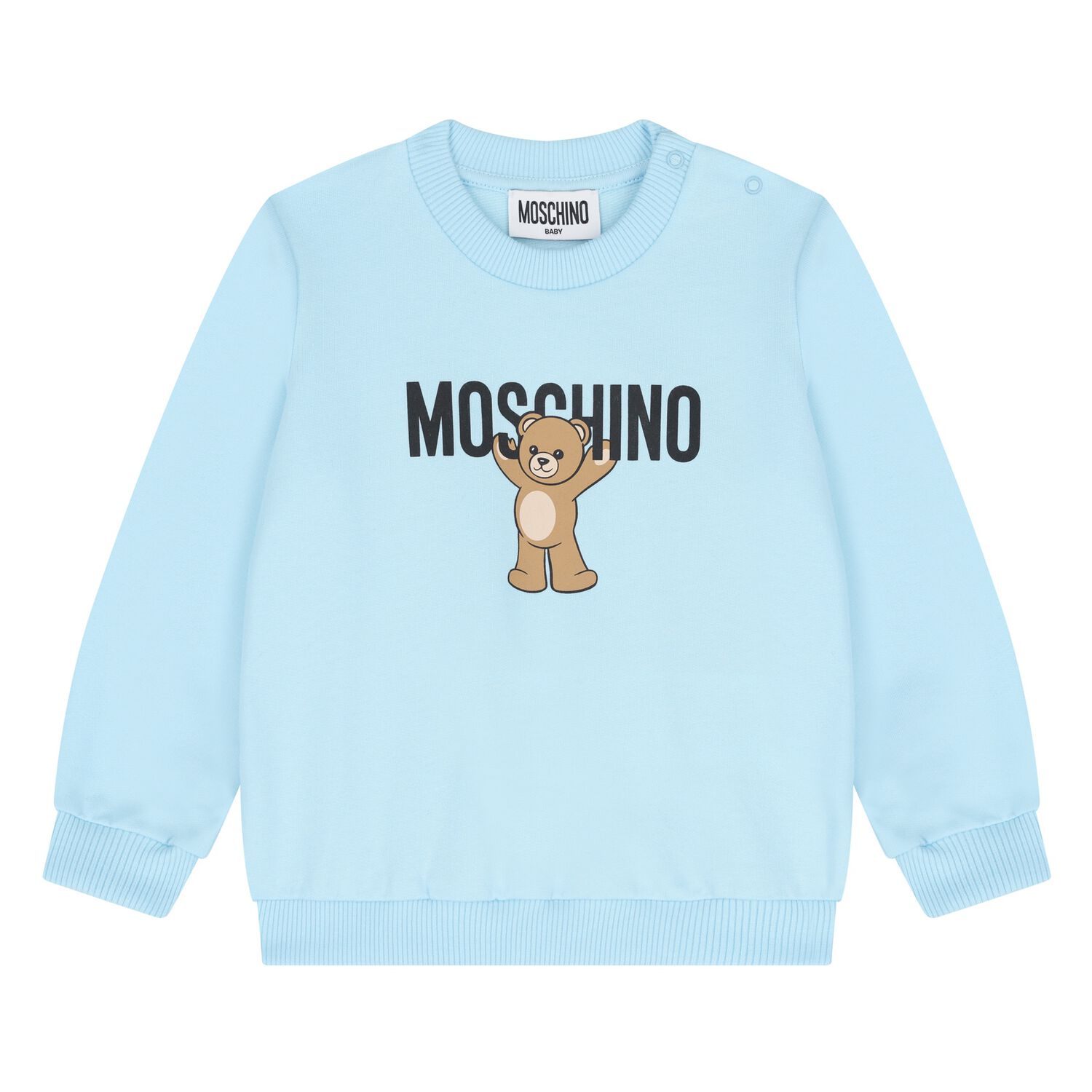 Younger Blue Teddy Bear Logo Sweatshirt, 3, hi-res