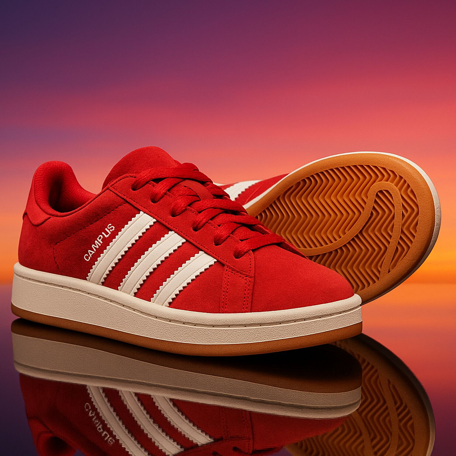 Red Campus 00s Trainers, 1, hi-res