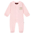 Pink Logo Babygrow, 3, hi-res