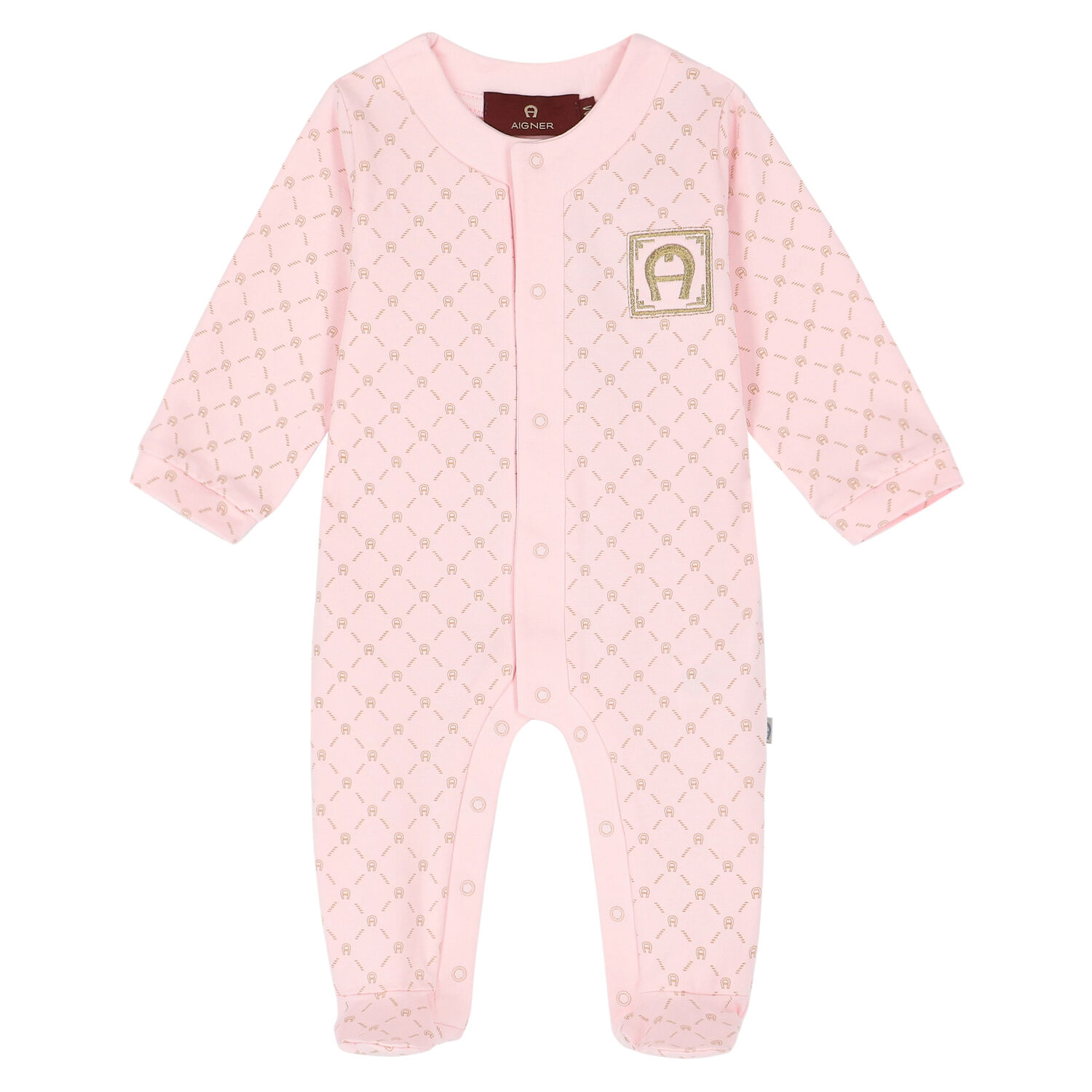 Pink Logo Babygrow, 3, hi-res