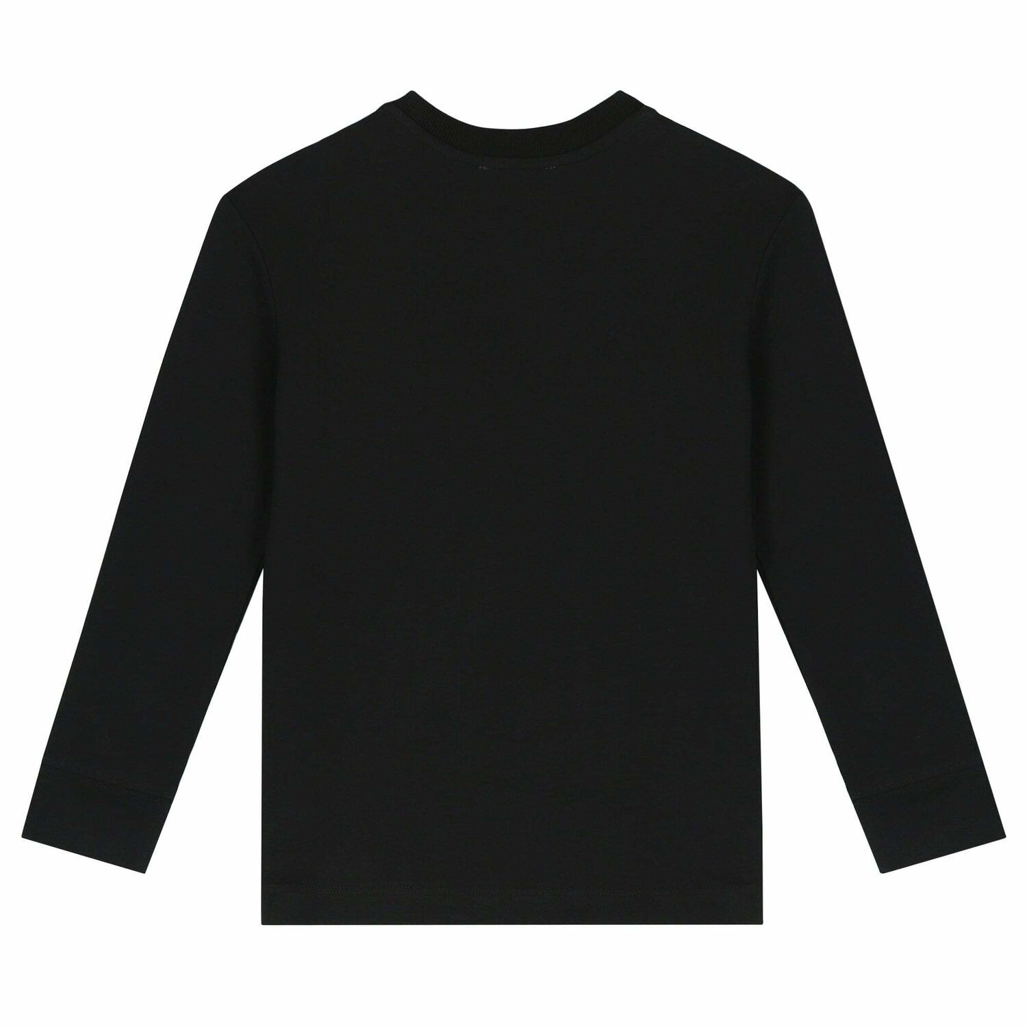 Boys Black Logo Long Sleeve Top, 2, hi-res image number null