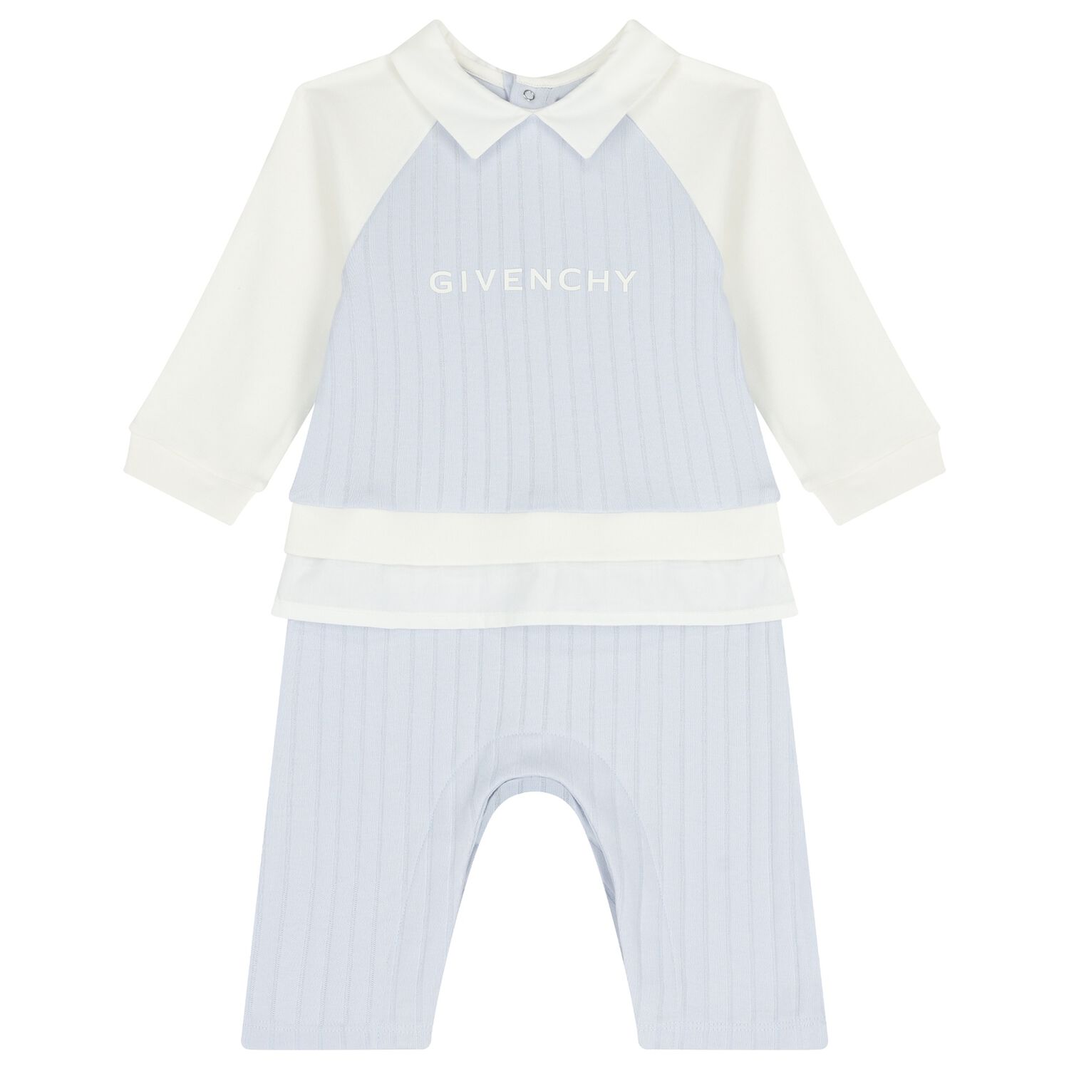 Blue & White Logo Baby Romper, 1, hi-res image number null