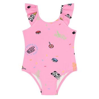 Younger Girls Pink Ice Cream & Candy Swimsuit