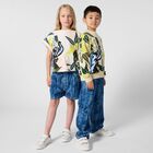 Girls Ivory Elephant Jungle Dress , 1, hi-res