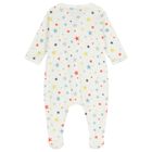 Baby Girls Ivory Star Babygrow, 1, hi-res