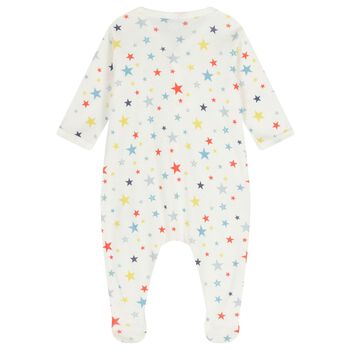 Baby Girls Ivory Star Babygrow