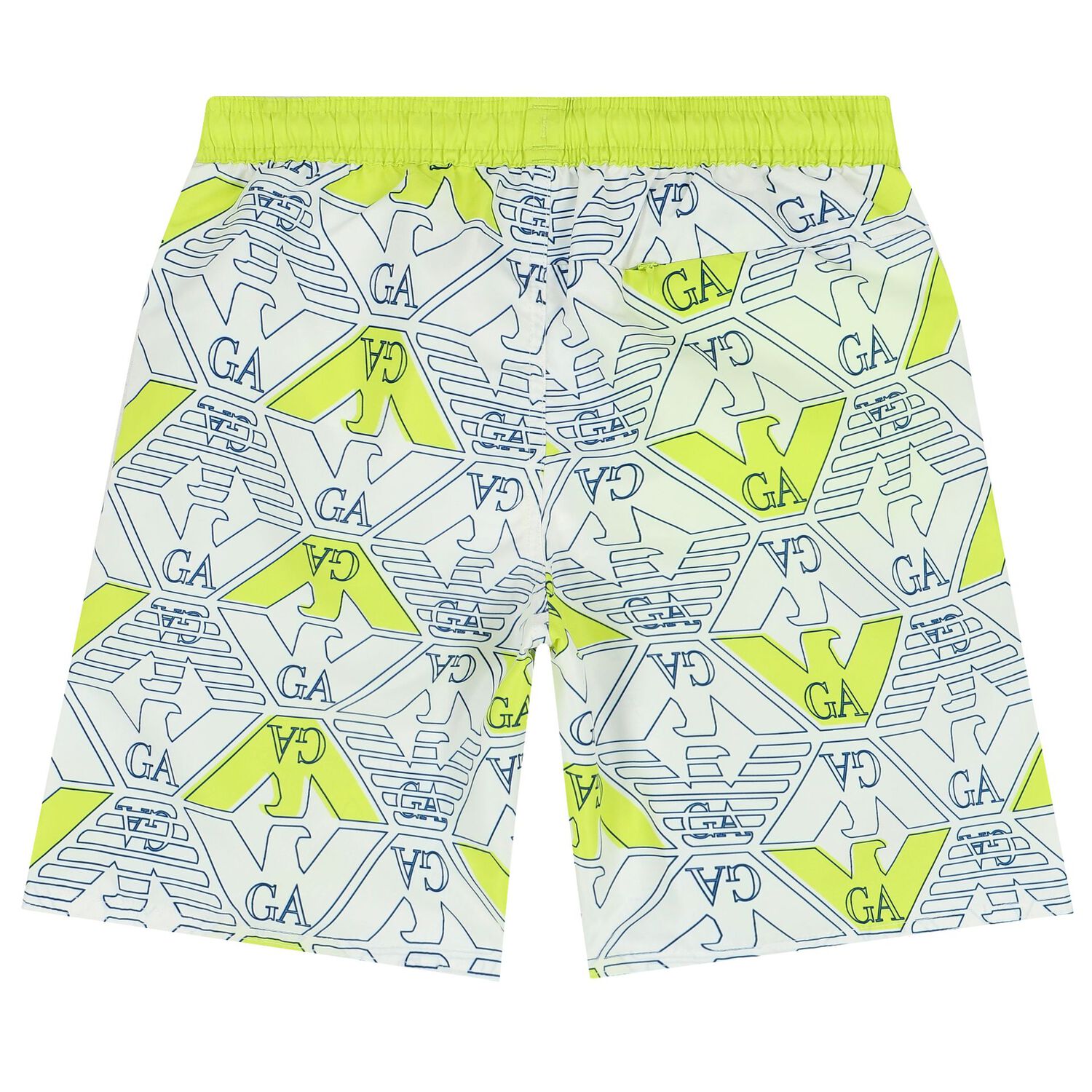 Boys White Logo Swim Shorts, 1, hi-res