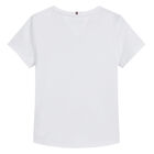 Girls White Logo T-Shirt, 2, hi-res