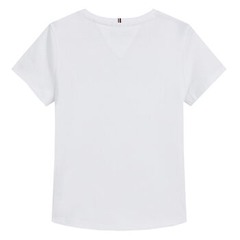 Girls White Logo T-Shirt