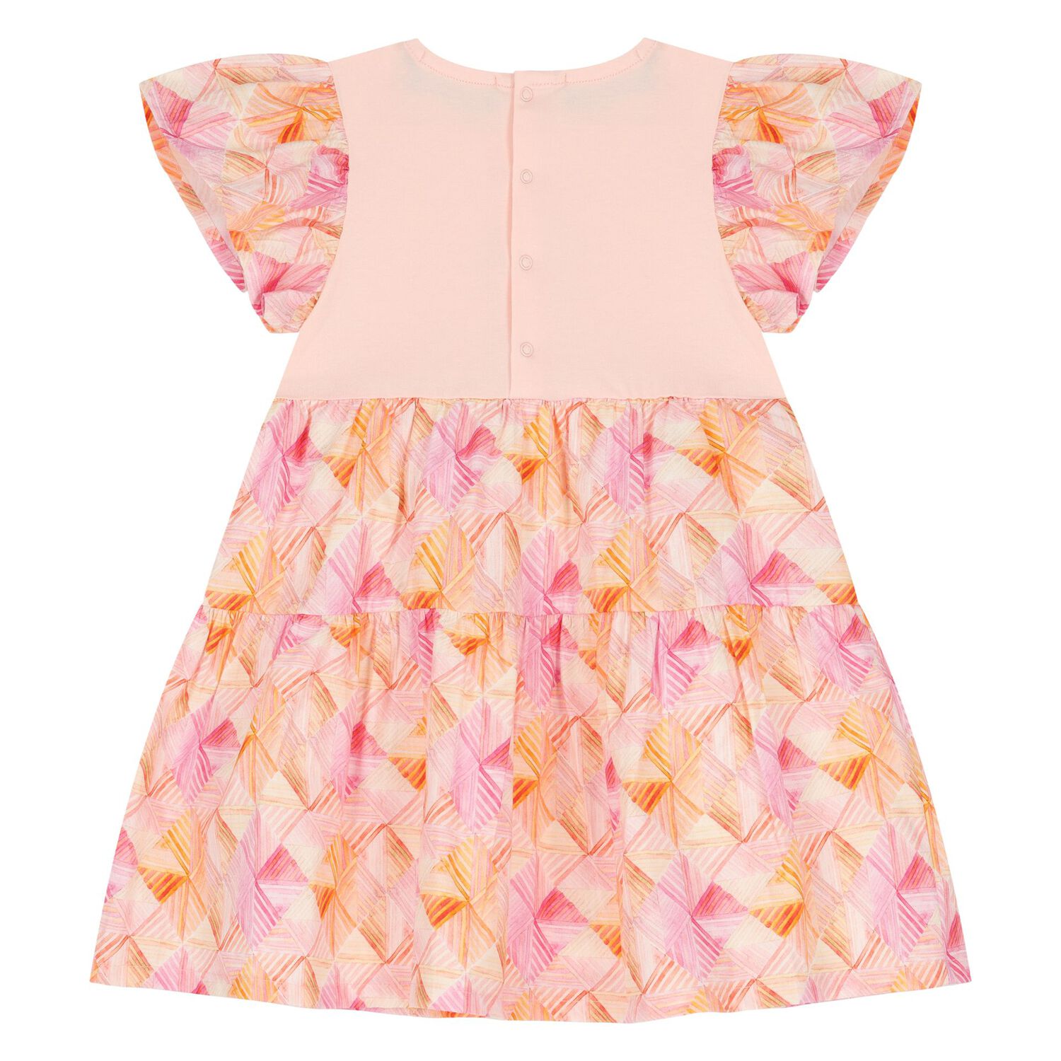 Younger Girls Pink & Orange Bag Dress, 1, hi-res image number null