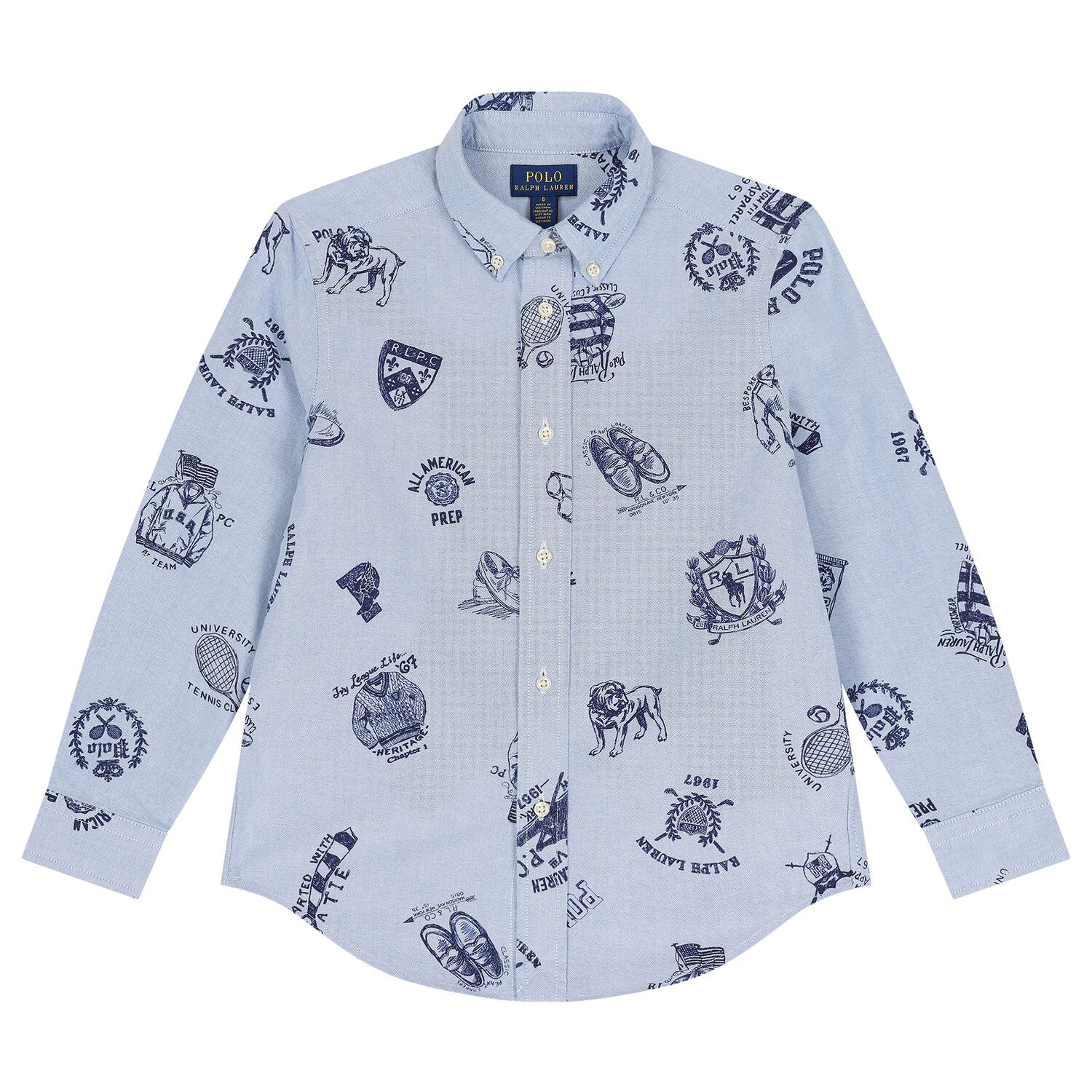 Boys Blue Logo Shirt, 1, hi-res image number null