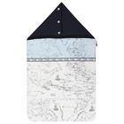 Baby Boys White, Blue & Navy Blue Geo Map Nest, 1, hi-res