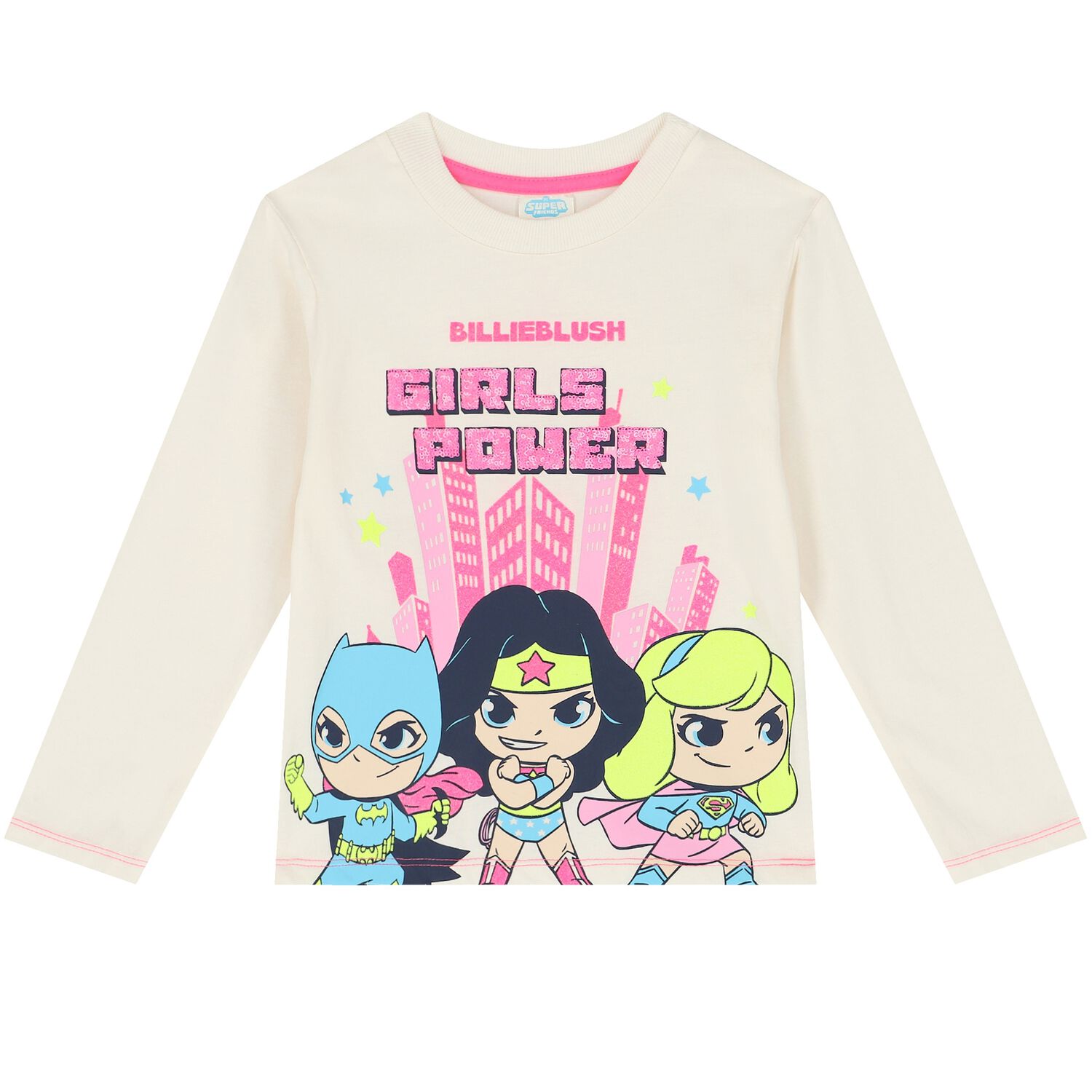 Girls Ivory Logo Long Sleeve Top, 1, hi-res image number null