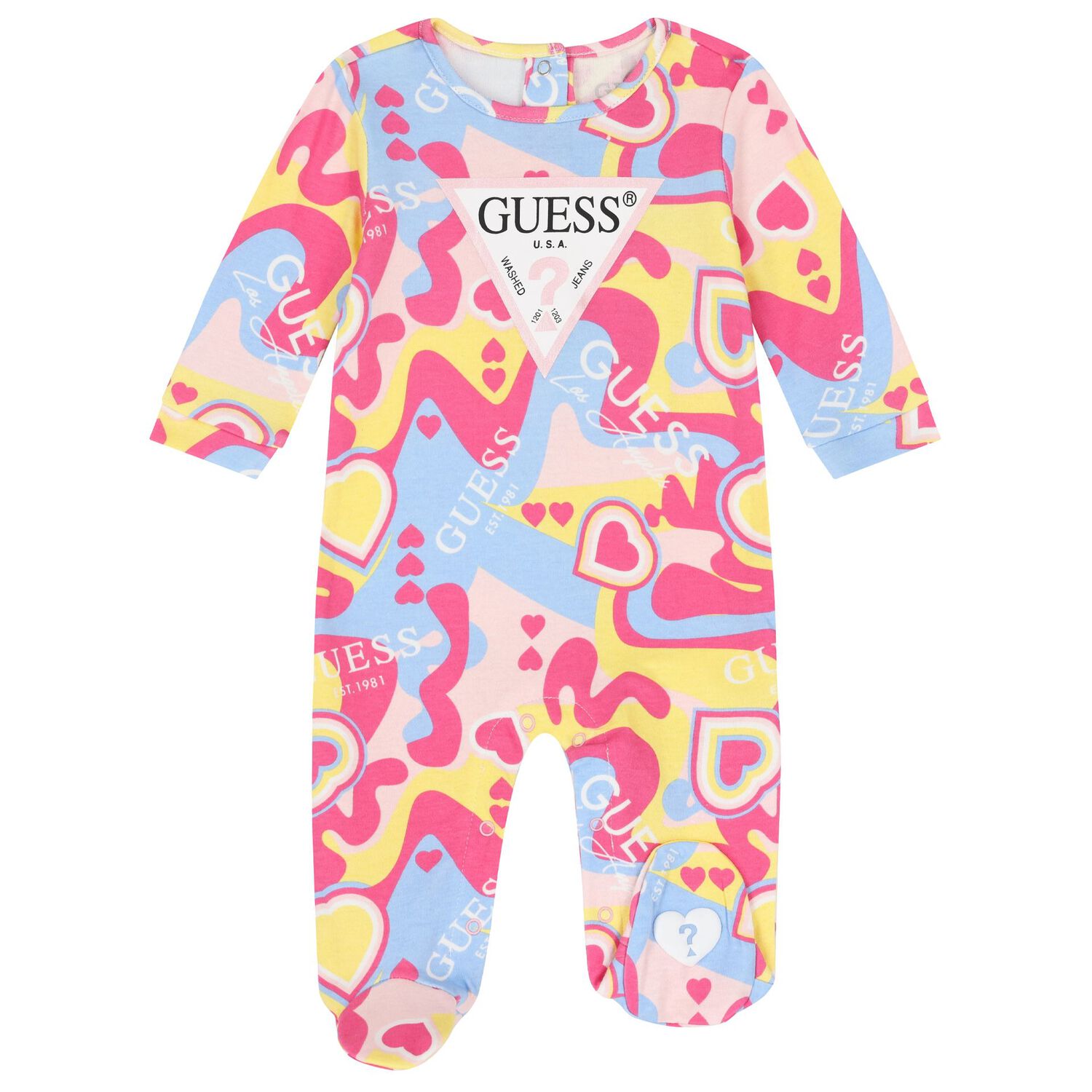 Baby Girls Multi-Coloured Babygrow, 1, hi-res
