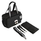 Black Logo Baby Changing Bag, 1, hi-res