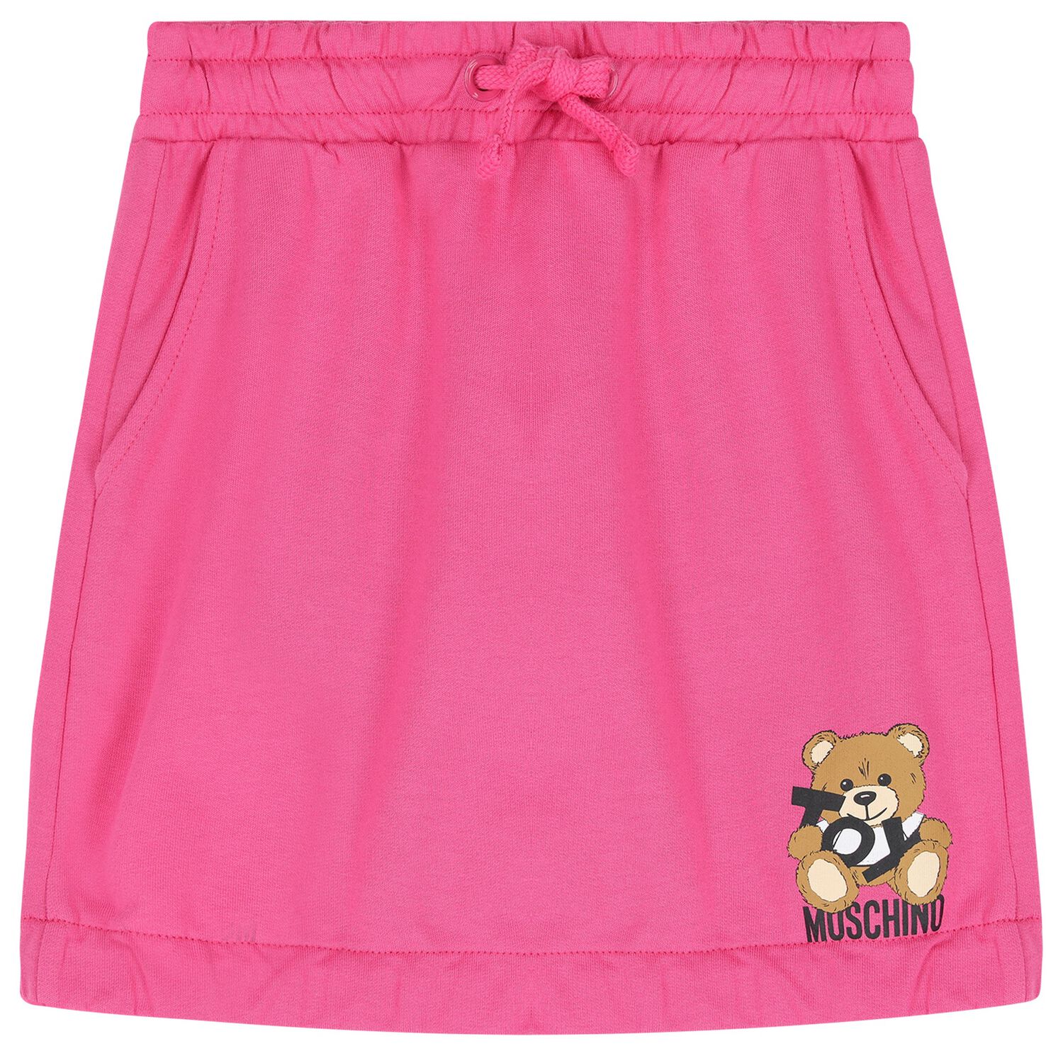Girls Pink Teddy Bear Logo Skirt, 1, hi-res image number null