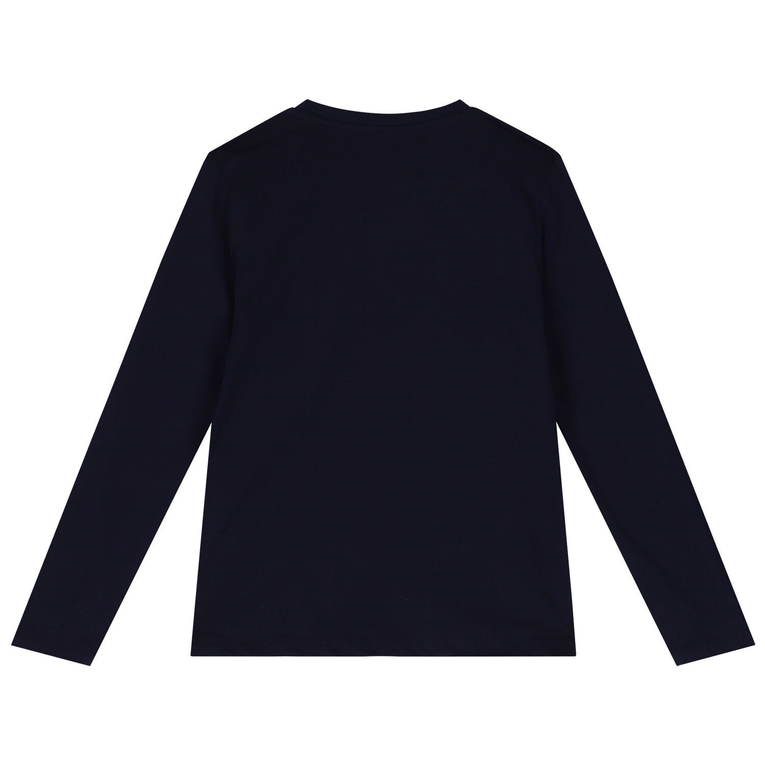 Boys Navy Blue Logo Long Sleeve Top, 1, hi-res