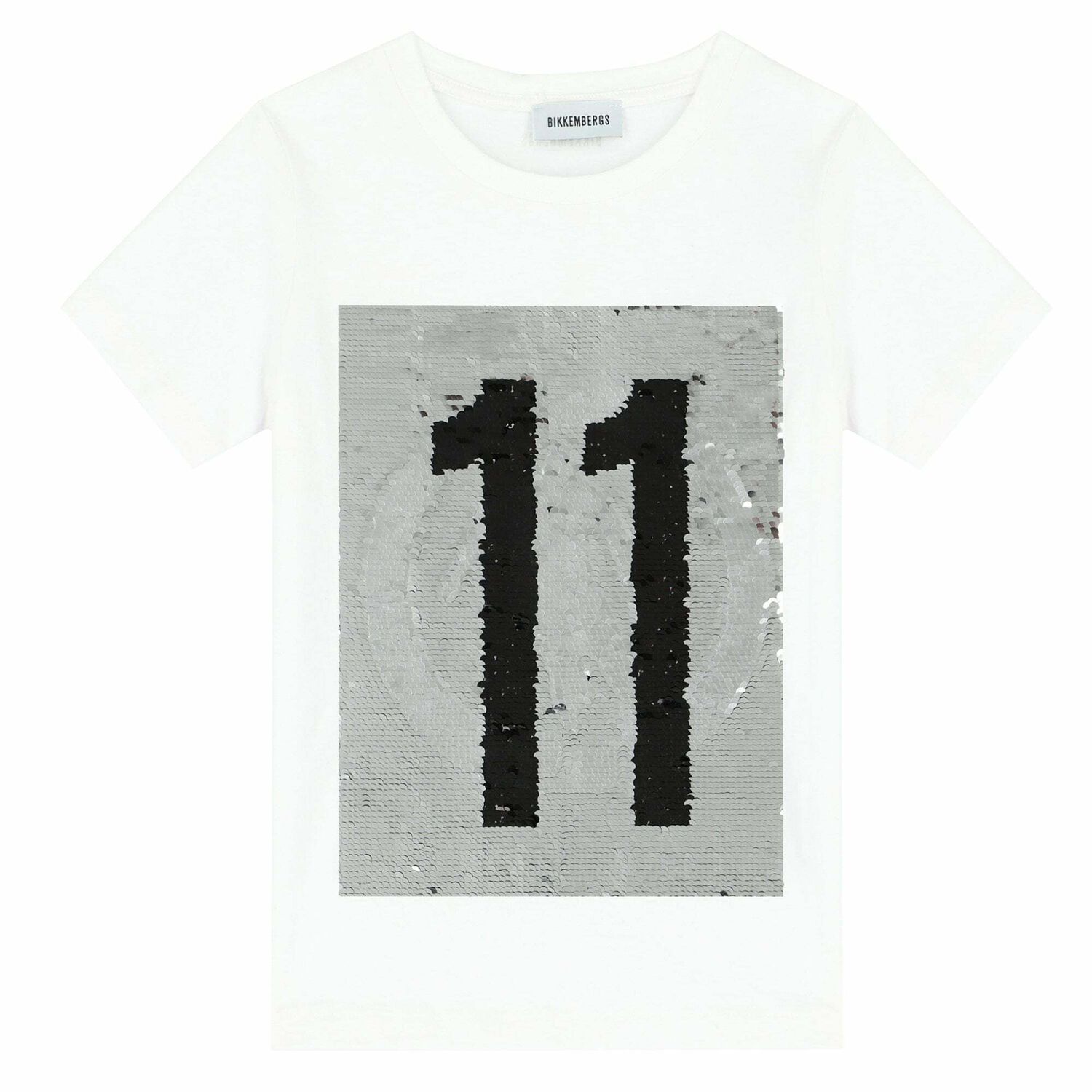 Boys White Reversible Sequin T-Shirt, 1, hi-res