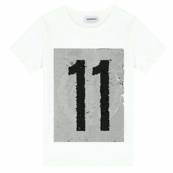 Boys White Reversible Sequin T-Shirt