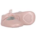 Baby Girls Pink Bow Pre Walker Shoes, 3, hi-res
