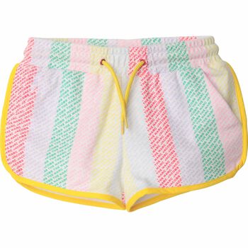 Girls Multi Colored Logo Shorts