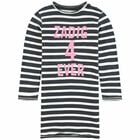 Girls Black & White Logo Dress, 1, hi-res