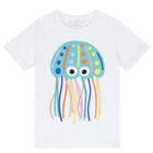 Girls White Jellyfish T-Shirt, 1, hi-res