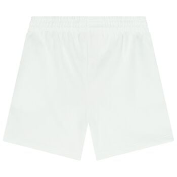 White Logo Shorts