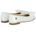 Girls White Ballerina Bow Shoes, 1, hi-res