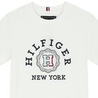 Boys White Logo T-Shirt, 3, hi-res