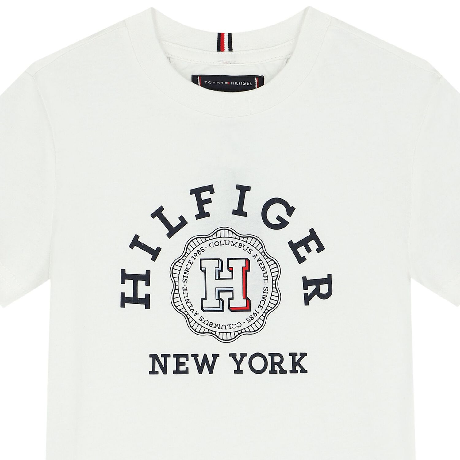 Boys White Logo T-Shirt, 3, hi-res