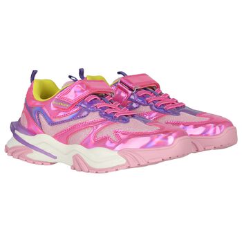 Girls Iridescent Pink Trainers