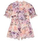 Girls Pink Floral Playsuit, 1, hi-res