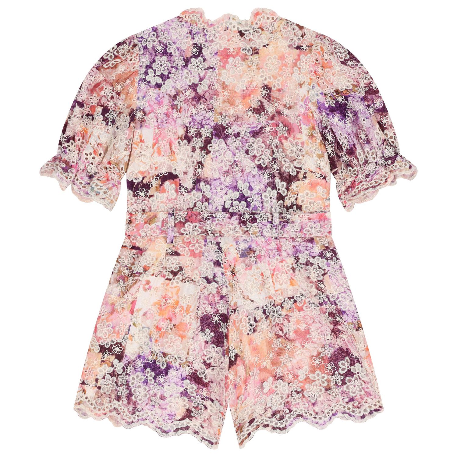 Girls Pink Floral Playsuit, 1, hi-res image number null