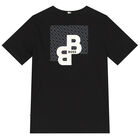 Boys Black Logo T-Shirt, 1, hi-res