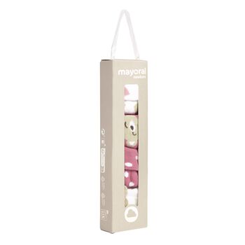 Baby Girls Pink & White Socks (4 Pack)