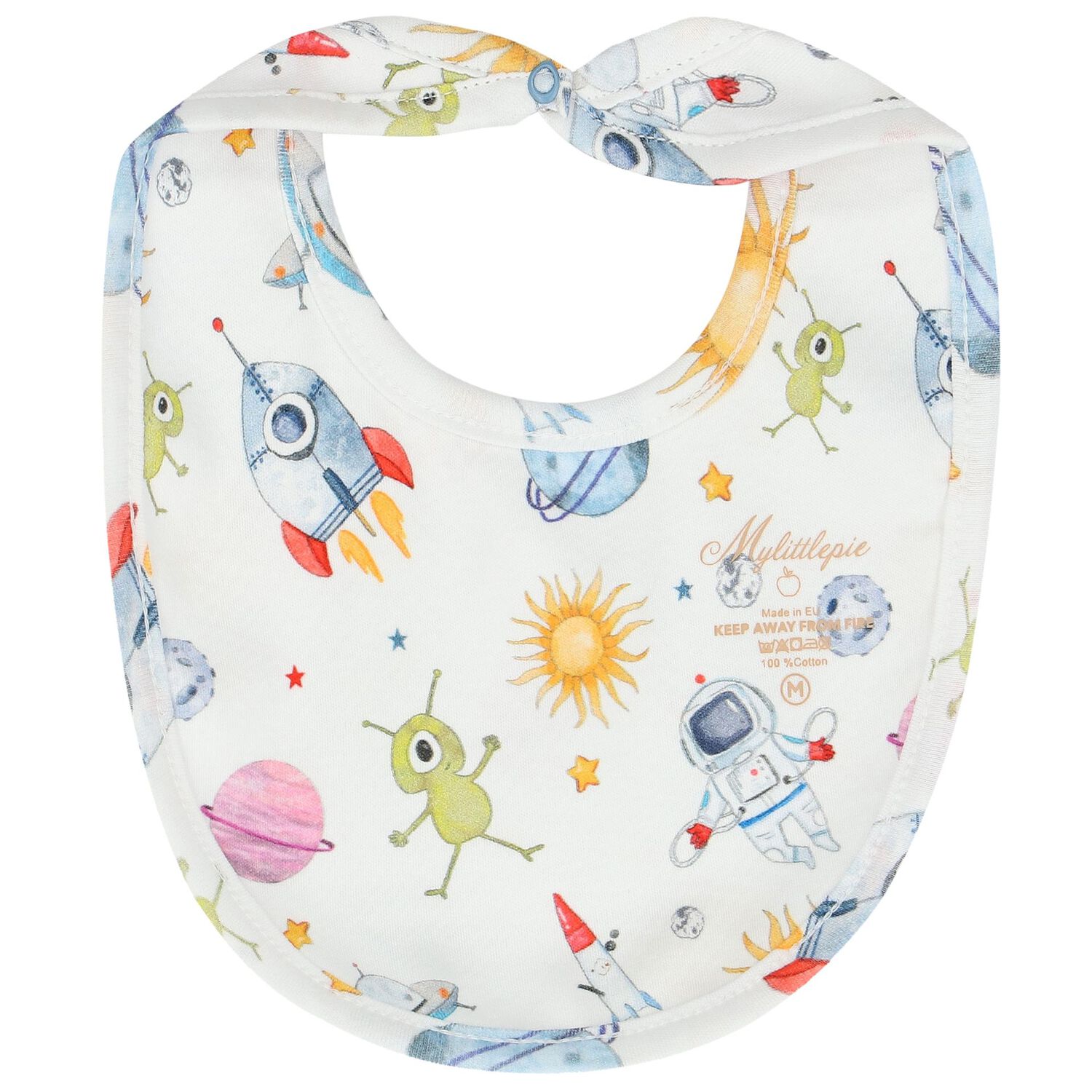 Baby Boys White Space Babygrow Set, 1, hi-res