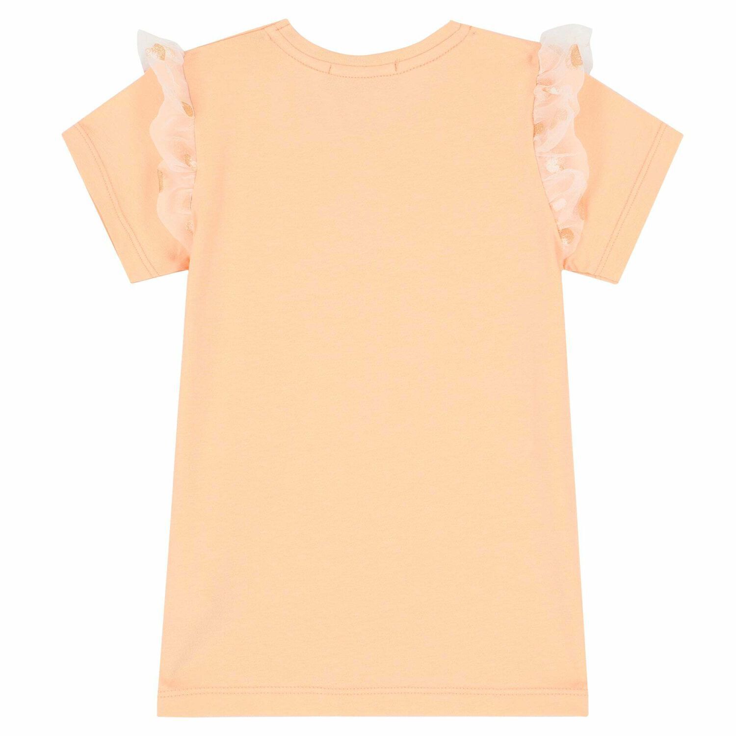 Girls Pink & Gold Logo Top, 1, hi-res