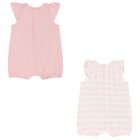 Baby Girls Pink Rompers ( 2-Pack ), 1, hi-res