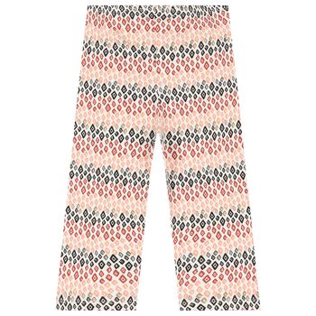 Girls Pink & Ivory Leggings Set