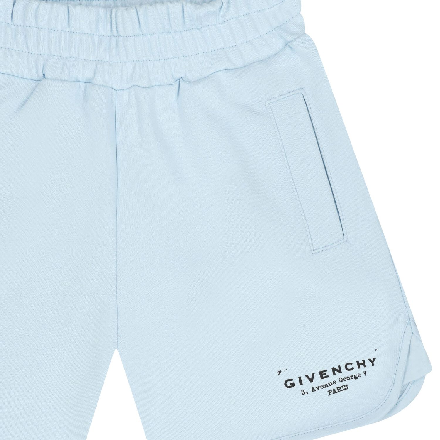 Boys Blue Logo Shorts, 1, hi-res