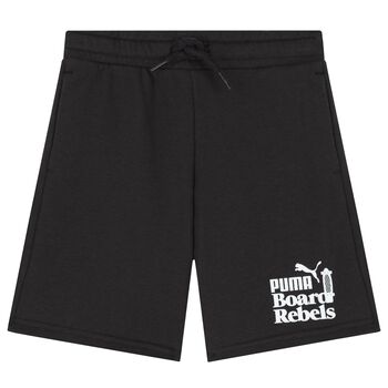Boys Black Logo Shorts