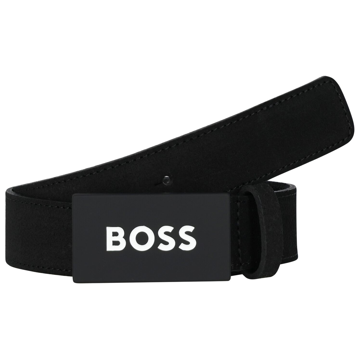 Boys Black Logo Belt, 1, hi-res image number null
