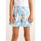 Girls Blue Printed Short, 3, hi-res