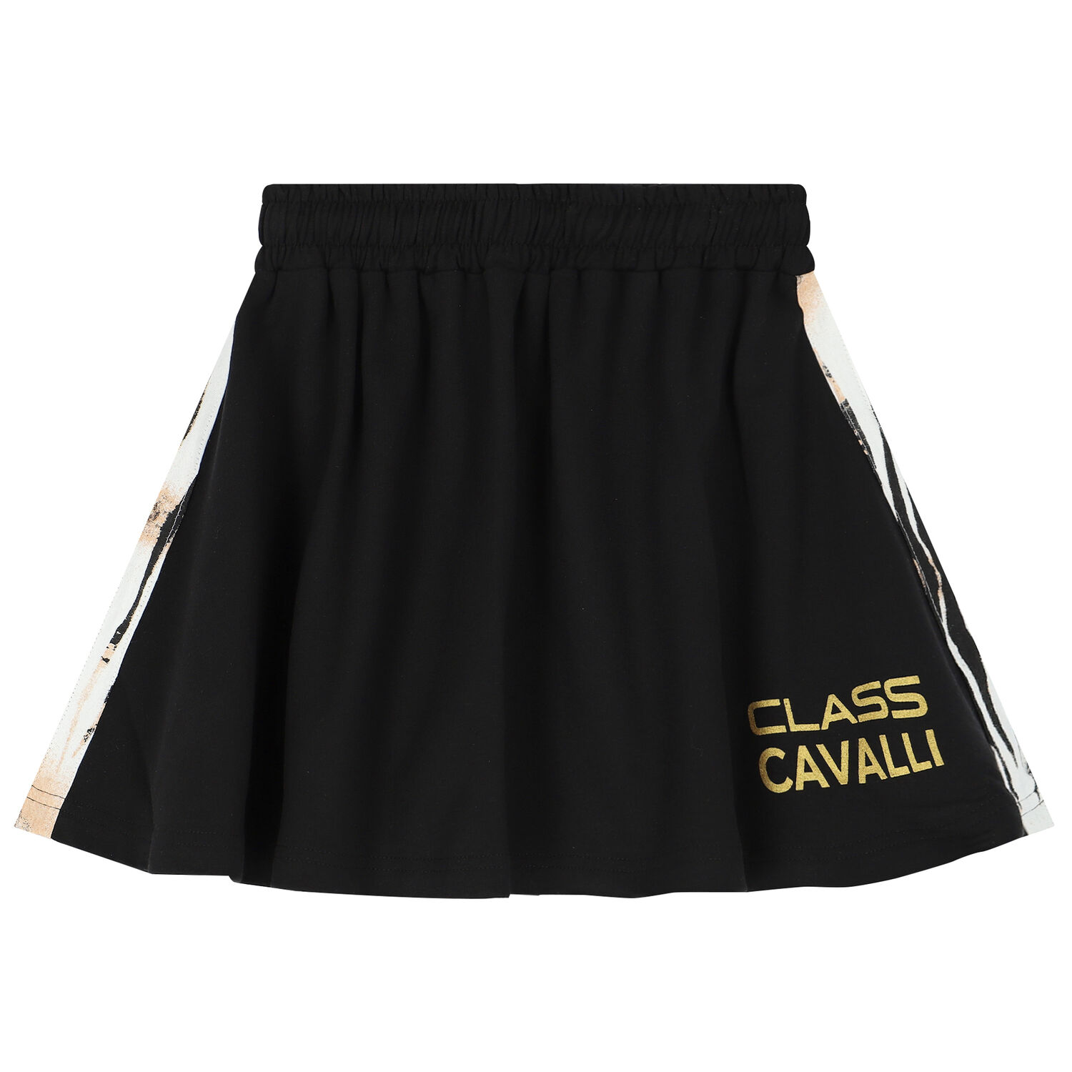 Girls Black Logo Skirt, 1, hi-res
