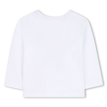 Younger Boys White Ikonik Karl Long Sleeve Top